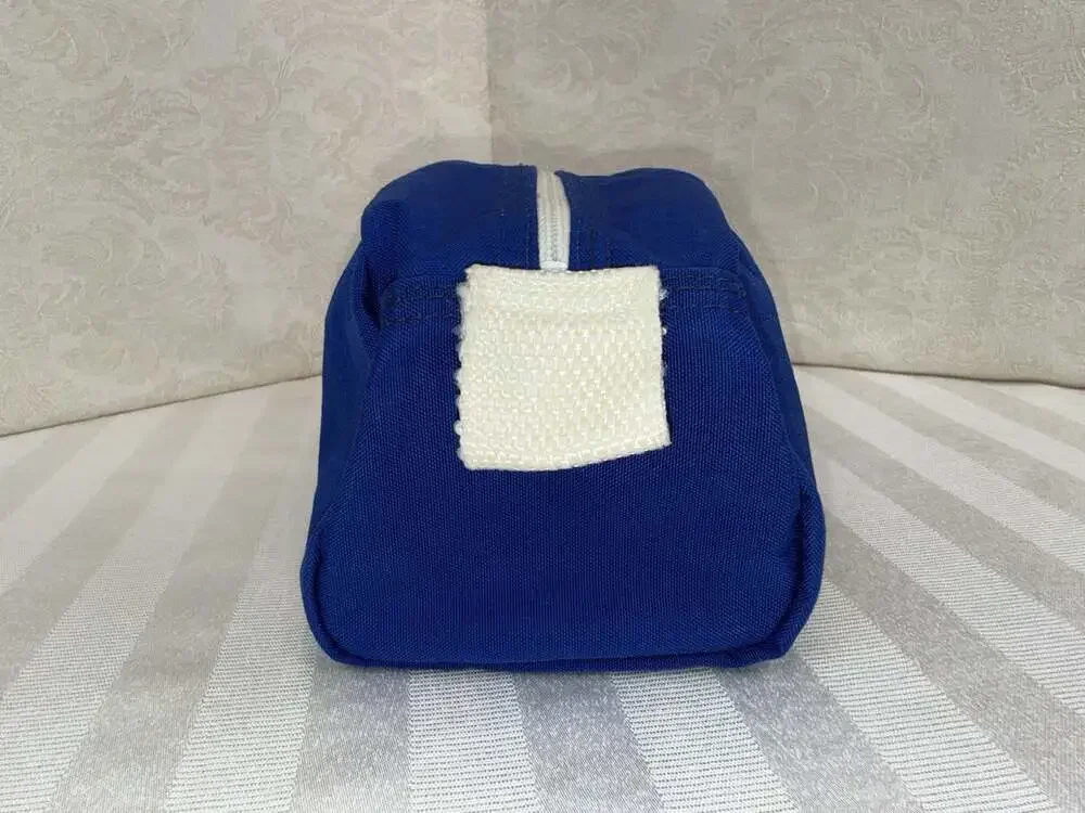 Vintage LL Bean Blue Nylon Toiletry Dopp Bag Travel Kit Freeport Maine